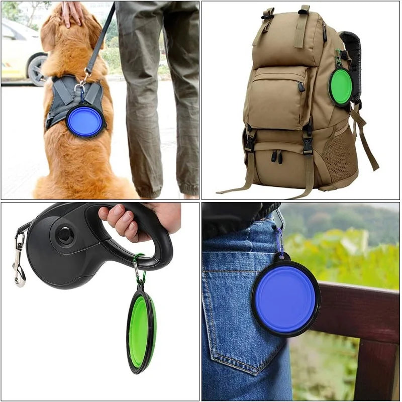 2-in-1 Portable Pet Food & Water Bowl